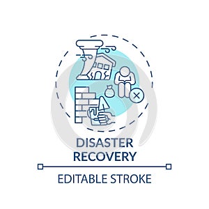 Disaster recovery concept icon