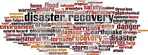 Disaster recovery word cloud