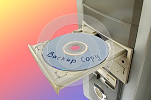 Disc Backup copy in tray