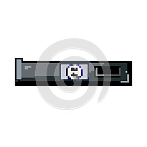 disc blu ray player game pixel art vector illustration