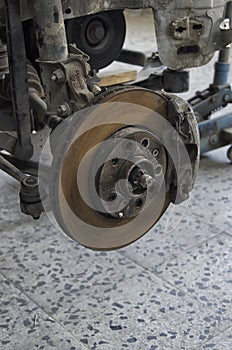 Disc brake of a crashed car