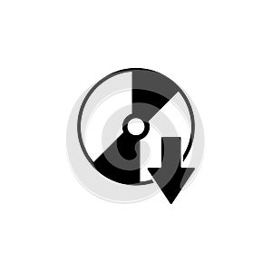 Disc Eject, CD DVD Flat Vector Icon photo