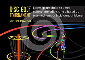 Disc golf or Frolf sports banner