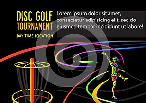 Disc golf or Frolf sports banner