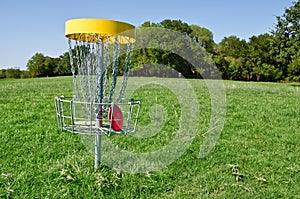 Disc golf hole photo