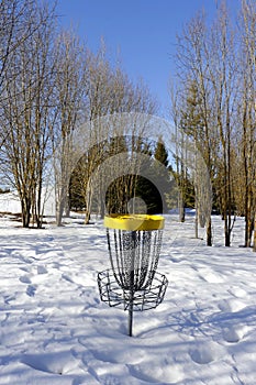 Disc golf, sports and hobbies in spring