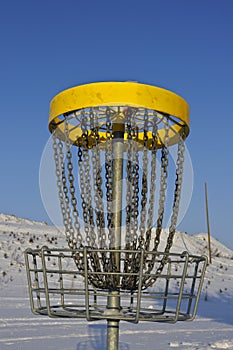 Disc golf, sports and hobbies in winter