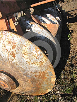 Disc Harrow Close-Up of Discs photo