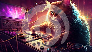 disc jockey cat