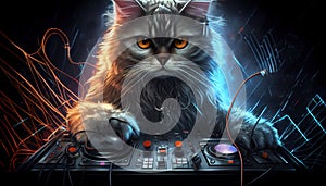 disc jockey dj kitten