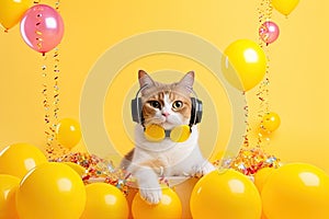 disc jockey dj kitten