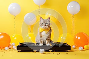 disc jockey dj kitten