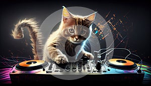 disc jockey kitten