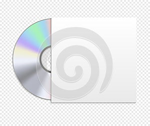 Disc mock up case. Dvd blank compact disc. Software video or audio