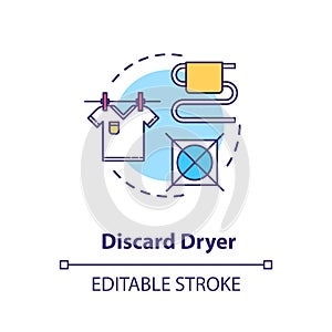 Discard dryer concept icon
