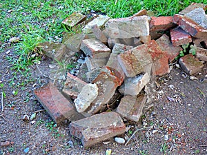 Discarded bricks