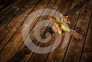 Discarded Dried Flower Bouquet photo