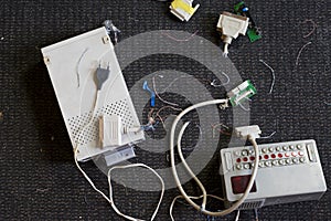 Discarded electronic devices and cables