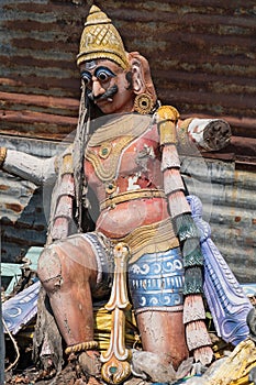 Discarded granite sculpture in Tamil Nadu