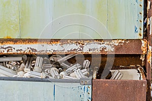 Discarded halogen light bulbs