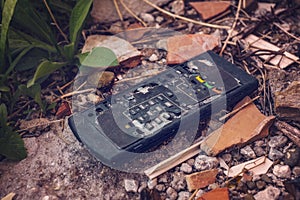 Discarded old remote controls