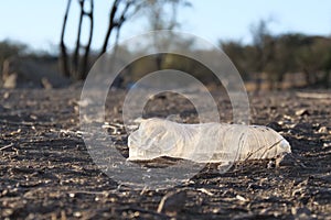 Discarded plastic water bottle, big part of waste or pollution problem