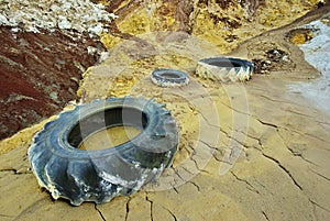 Discarded tires photo