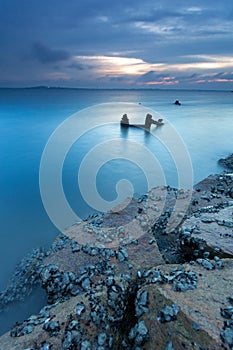 Discarded wooden boats