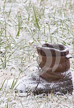 Discarted Boot in the snow