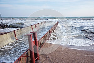 Discharge of dirty industrial wastewater into sea. Poisoning of recreation area by spread of disease, destruction of flora and