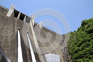 Discharge from Miyagase dam in Tanzawa photo