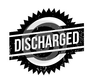 Discharged rubber stamp