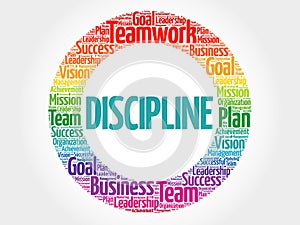 DISCIPLINE word cloud collage