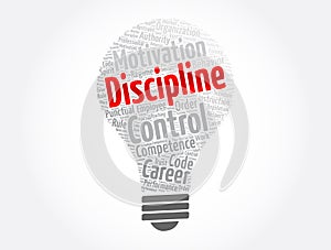 Discipline word cloud collage, concept background