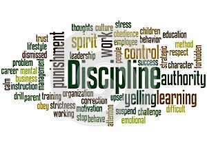 Discipline word cloud concept