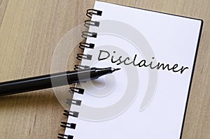 Disclaimer Concept Notepad