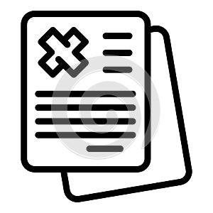 Disclaimer law icon outline vector. Legal document