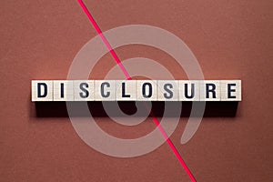 Disclosure word concept on cubes