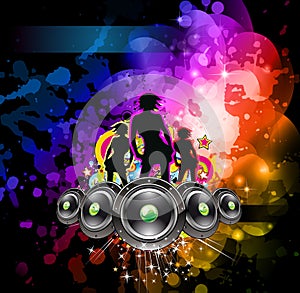 Disco Backgorund for Music Event flyers