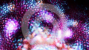 Disco background with abstract roll facet shapes. High detailed loop