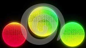 Disco Ball Abstract Backgrounds with Dfferent Colors