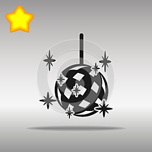 Disco ball black Icon button logo symbol