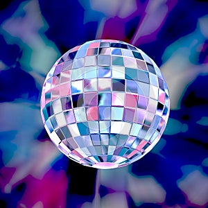 Disco ball colorful party background