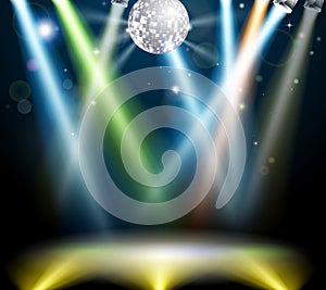 Disco ball dance floor