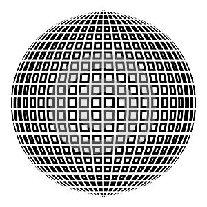 Disco ball Disco party concept Ball world concept Web idea icon black color outline vector illustration flat style image