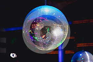 Disco ball in a discotheque