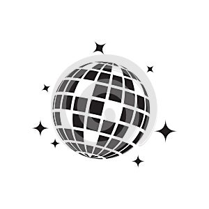 Disco ball graphic design template vector isolated