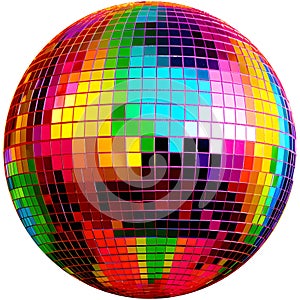 Disco ball icon. Party. Dj. Night Club. Mirror glitter disco ball