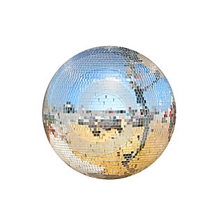 Disco ball isolated over white