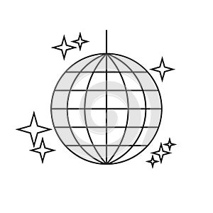 Disco ball line icon